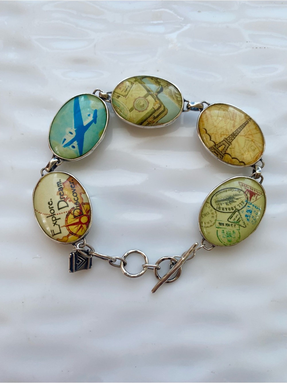 Silpada Passport Bracelet Rare B2436 - Picture 5 of 10